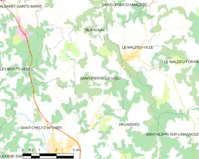 Poziția localității Saint-Pierre-le-Vieux