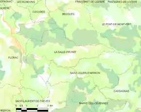 Poziția localității La Salle-Prunet