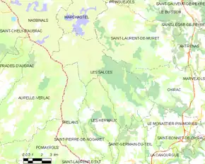 Poziția localității Les Salces