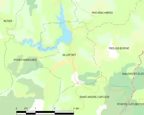 Poziția localității Villefort