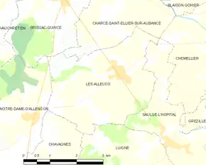 Poziția localității Les Alleuds