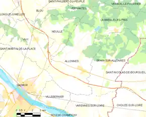 Poziția localității Allonnes