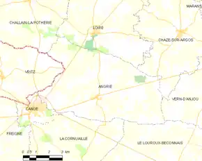 Poziția localității Angrie