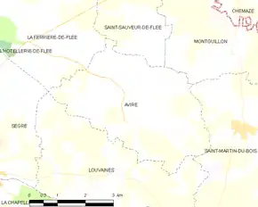 Poziția localității Aviré