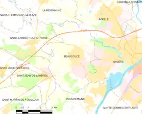 Poziția localității Beaucouzé