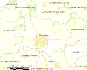 Poziția localității Beaupréau