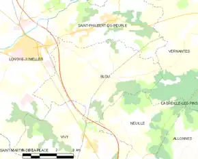 Poziția localității Blou