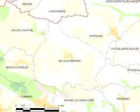 Poziția localității Bouillé-Ménard