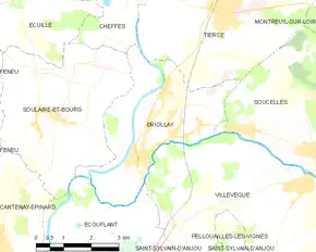 Poziția localității Briollay