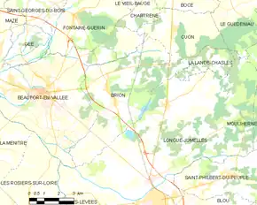 Poziția localității Brion