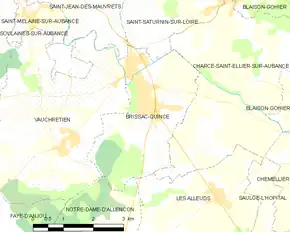 Poziția localității Brissac-Quincé