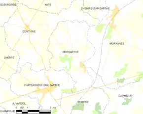 Poziția localității Brissarthe