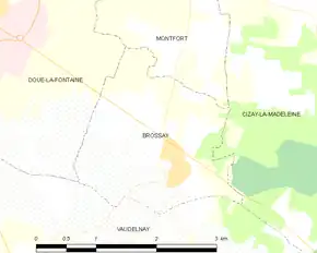 Poziția localității Brossay