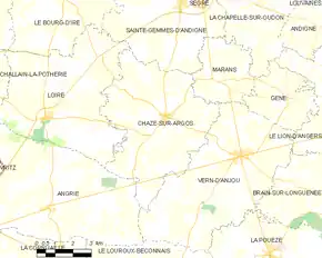 Poziția localității Chazé-sur-Argos