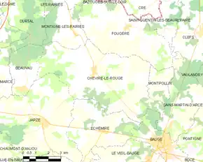 Poziția localității Cheviré-le-Rouge