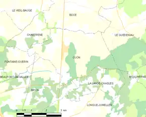 Poziția localității Cuon