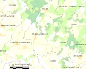 Poziția localității Dénezé-sous-Doué