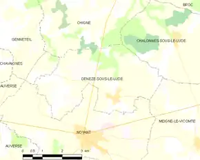 Poziția localității Dénezé-sous-le-Lude