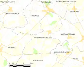 Poziția localității Faveraye-Mâchelles