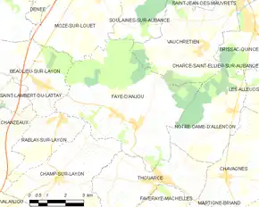 Poziția localității Faye-d'Anjou