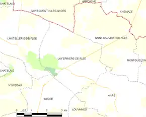 Poziția localității La Ferrière-de-Flée
