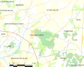 Poziția localității Fontaine-Guérin