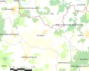 Poziția localității Fougeré