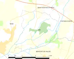 Poziția localității Gée