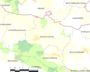 Poziția localității Grugé-l'Hôpital