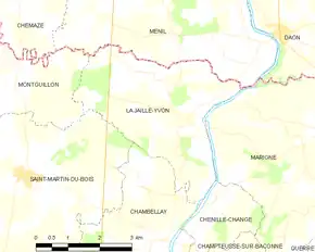 Poziția localității La Jaille-Yvon
