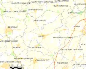 Poziția localității Jallais