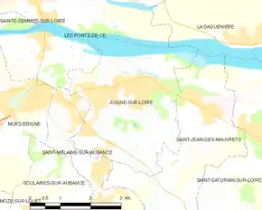 Poziția localității Juigné-sur-Loire