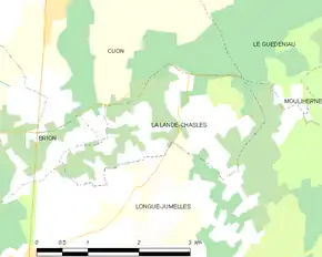 Poziția localității La Lande-Chasles