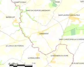 Poziția localității Landemont