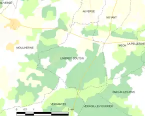 Poziția localității Linières-Bouton