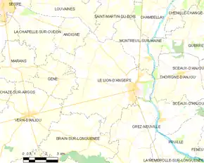 Poziția localității Le Lion-d'Angers