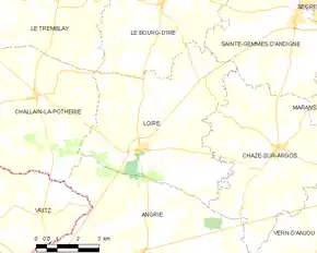 Poziția localității Loiré