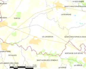 Poziția localității Le Longeron