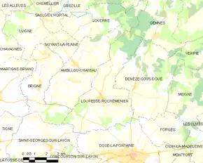 Poziția localității Louresse-Rochemenier