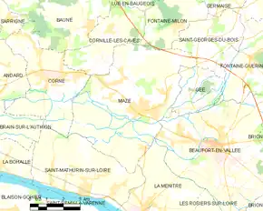 Poziția localității Mazé