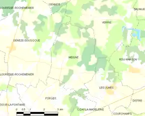 Poziția localității Meigné