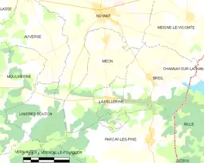 Poziția localității Méon