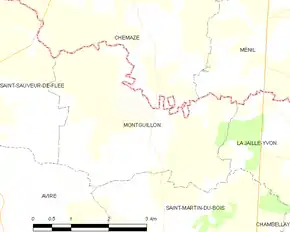 Poziția localității Montguillon