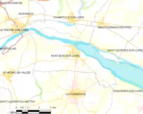 Poziția localității Montjean-sur-Loire