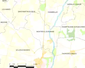 Poziția localității Montreuil-sur-Maine