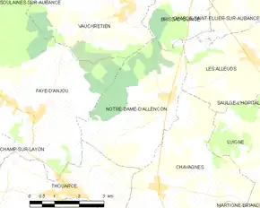 Poziția localității Notre-Dame-d'Allençon