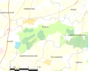 Poziția localității Nuaillé