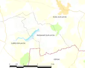Poziția localității Passavant-sur-Layon
