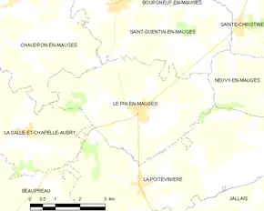 Poziția localității Le Pin-en-Mauges