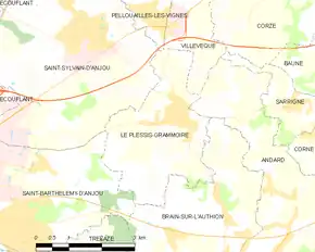 Poziția localității Le Plessis-Grammoire